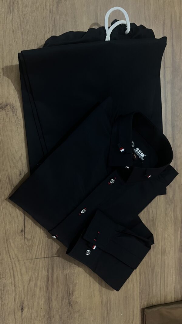 SEM Black Kurta Pajama - Contemporary Style, Unmatched Comfort - Image 2