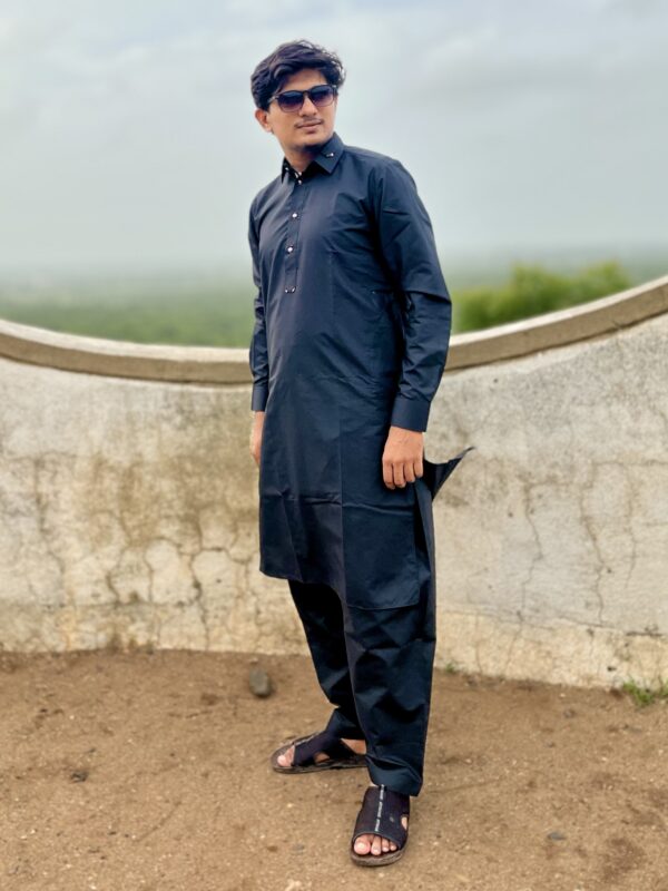 SEM Black Kurta Pajama - Contemporary Style, Unmatched Comfort