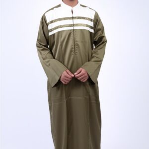 Men's Thobe/Jubba with White Stripes