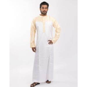 Men's Traditional Two-Tone Thobe / Dishdasha